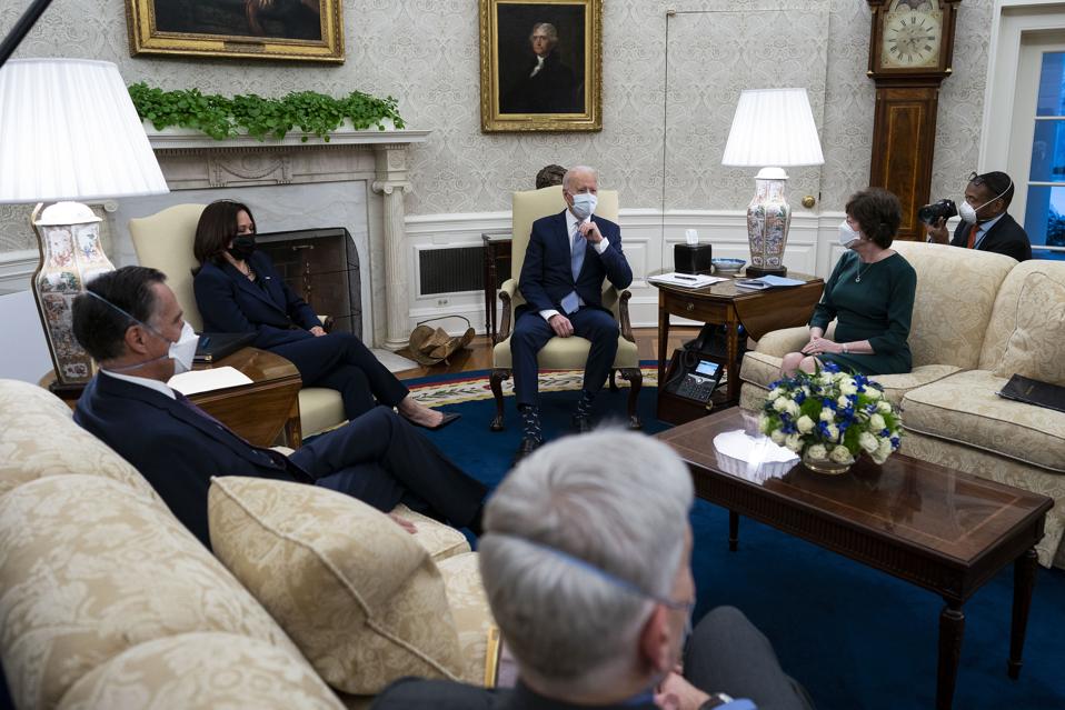 President Biden And VP Harris Meet With GOP Senators To Discuss American Rescue Plan