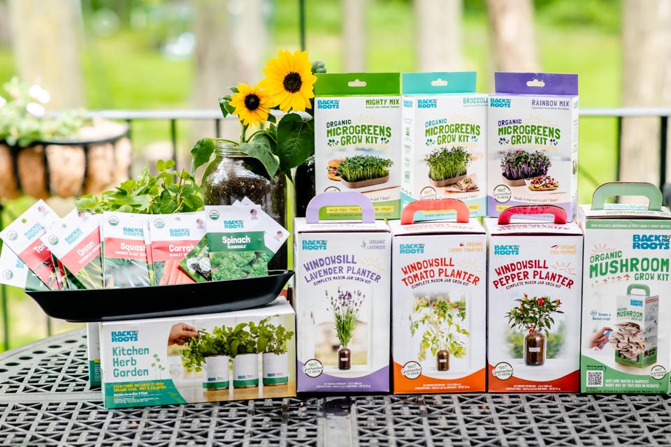 Back to the Roots organic gardening products.