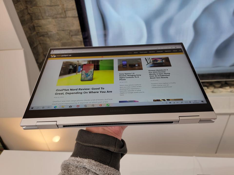 In tablet mode