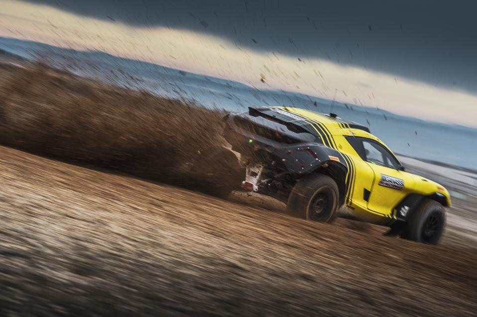 Sara Price, professional race car drive, at the Extreme E preseason testing.