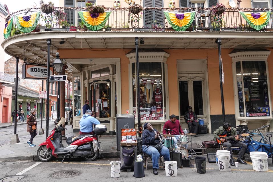 Music on the streets is an important part of daily life in New Orleans, Louisiana