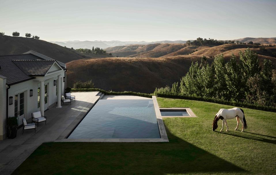 swimming pool at luxury hidden hills home 5545 dixon trail