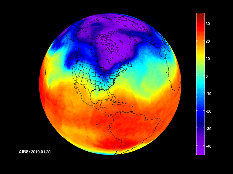 Satellite ″sees″ Polar Vortex