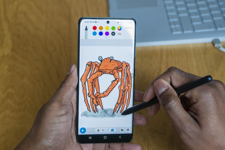 Dibujo de bajo retardo en S21 Ultra.