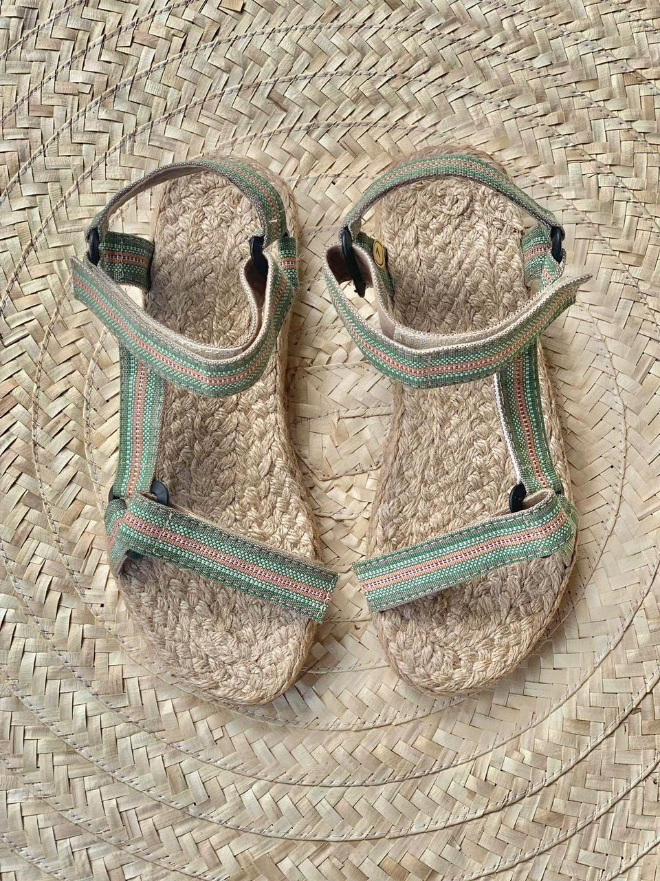 Nomad sandals made using Kalinga fabrics and abaca by CAMLU