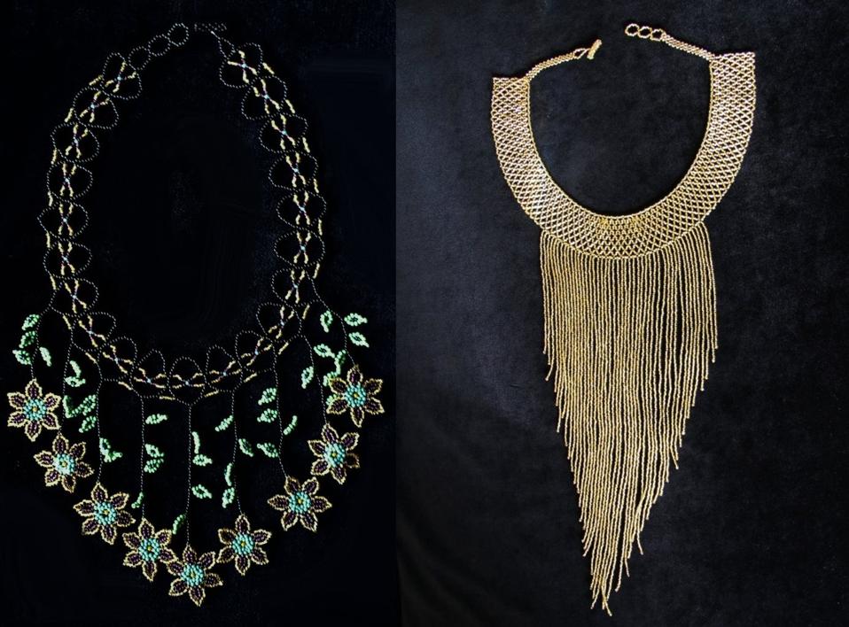 Mayan style beaded necklaces by Ricky Martin