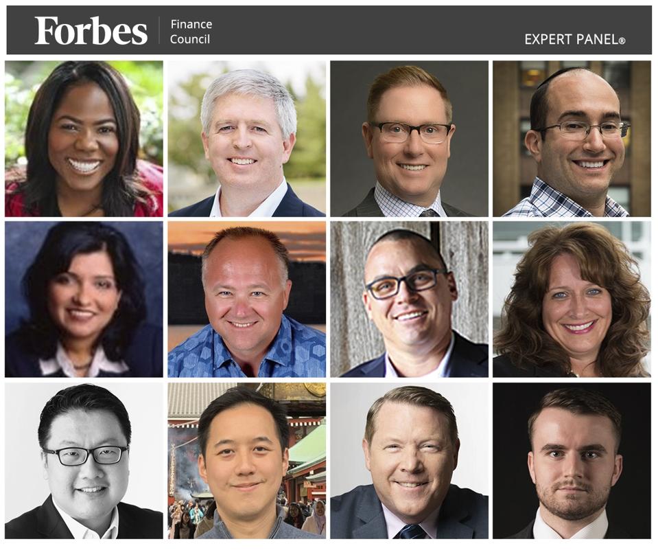 Photos of featured Forbes Finance Council members.