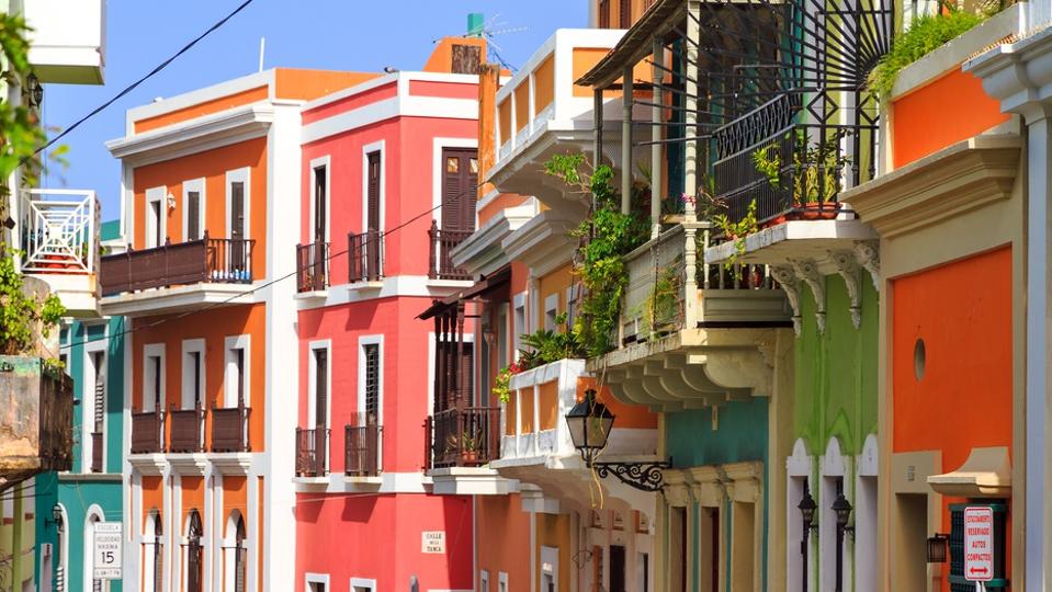 Vibrant houses San Juan