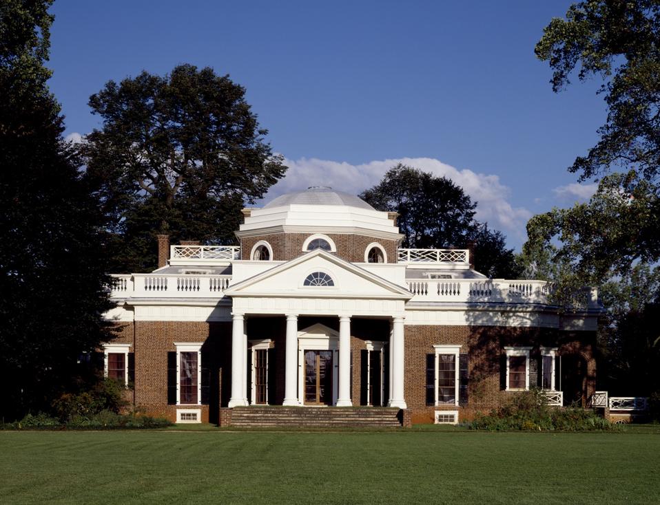 Thomas Jefferson home Monticello in Charlottesville, Virginia