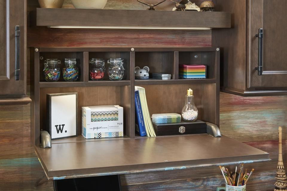 Wellborn's Workflow with Flair concept taps into the need for creating work from home space.