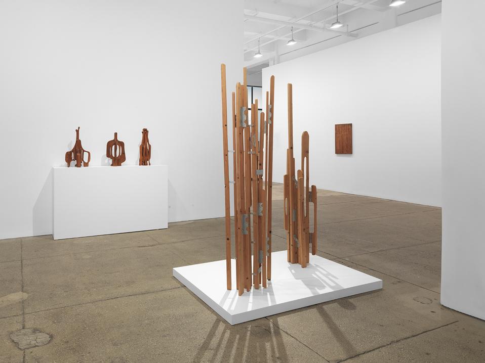 Installation view of Mildred Thompson: Throughlines, Assemblages and Works on Paper from the 1960s to the 1990s , Galerie Lelong & Co., New York, February 18 – March 27, 2021.