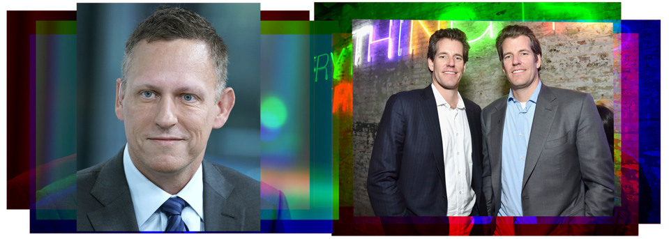 O Founder's Fund de Peter Thiel é um investidor na OpenSea, o maior mercado de NFT. Os gêmeos Winklevoss possuem um concorrente, o Nifty Gateway.