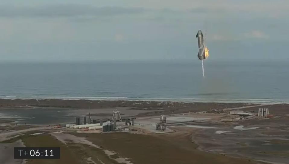SN10 just before landing