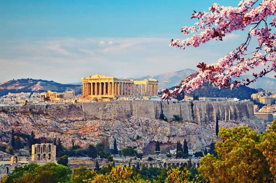Panoramic view of Acropolis in Athens