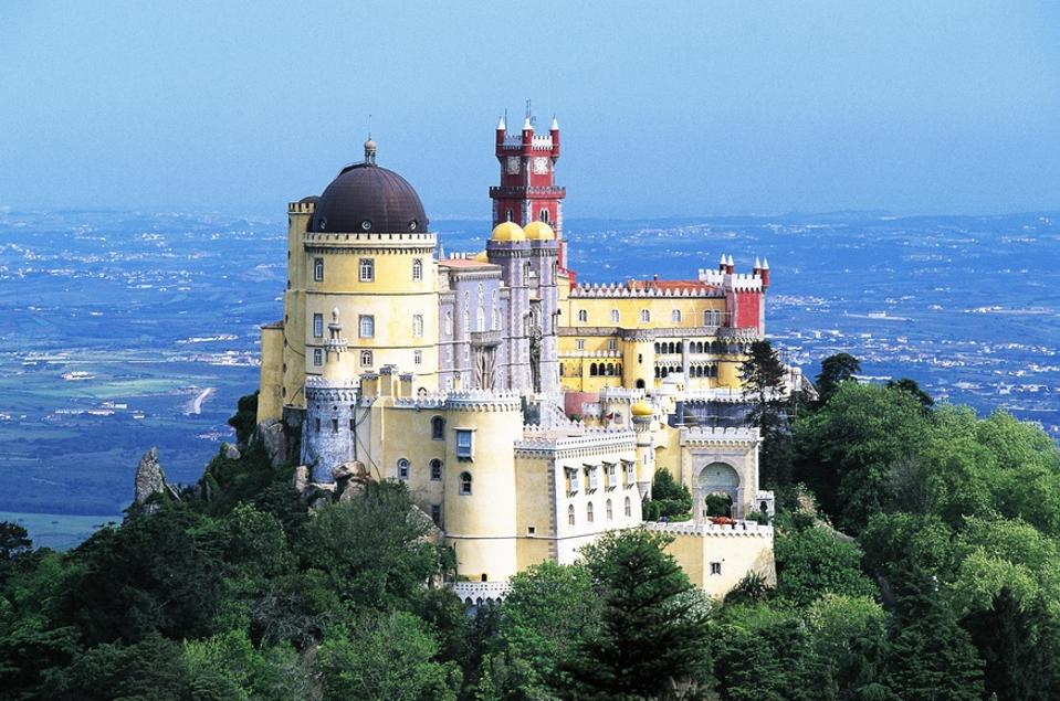 View of Palacio da Pena, Sintra, Lisbon, Portugal