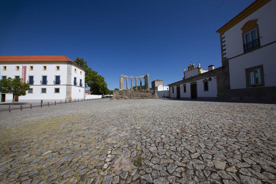The Roman temple of Évora is an impressive site in the Alentejo, Portugal