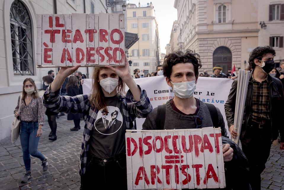 National Protest Of The Performing Arts And Culture Workers Italy