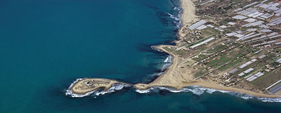 Aerial view of the Isola delle Correnti.