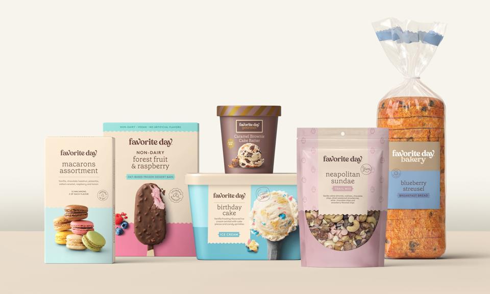 Items from Favorite Day, Target's new brand of indulgent treats and other foods.