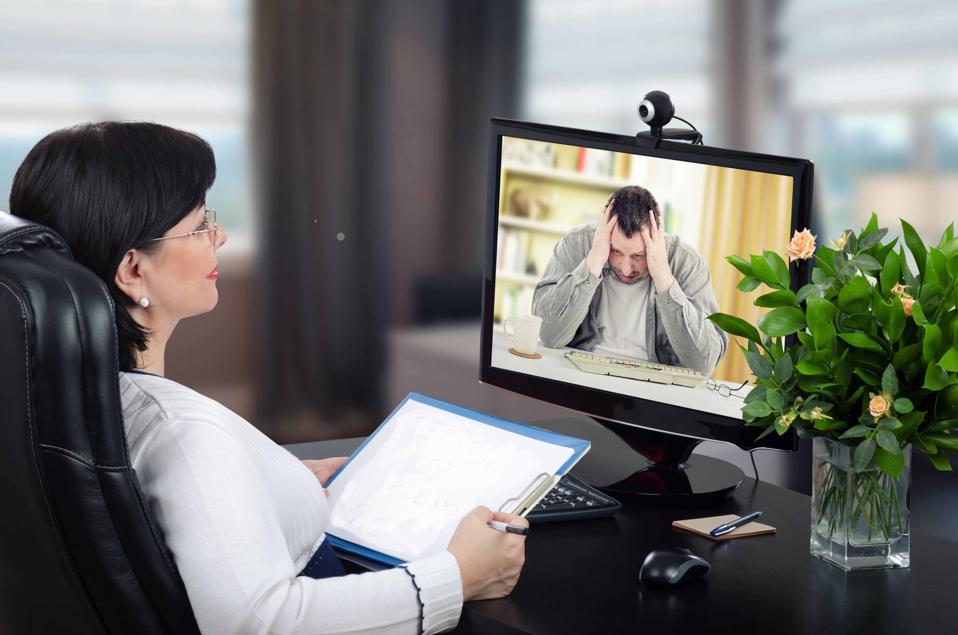 Psychiatrist sees patient via telemedicine