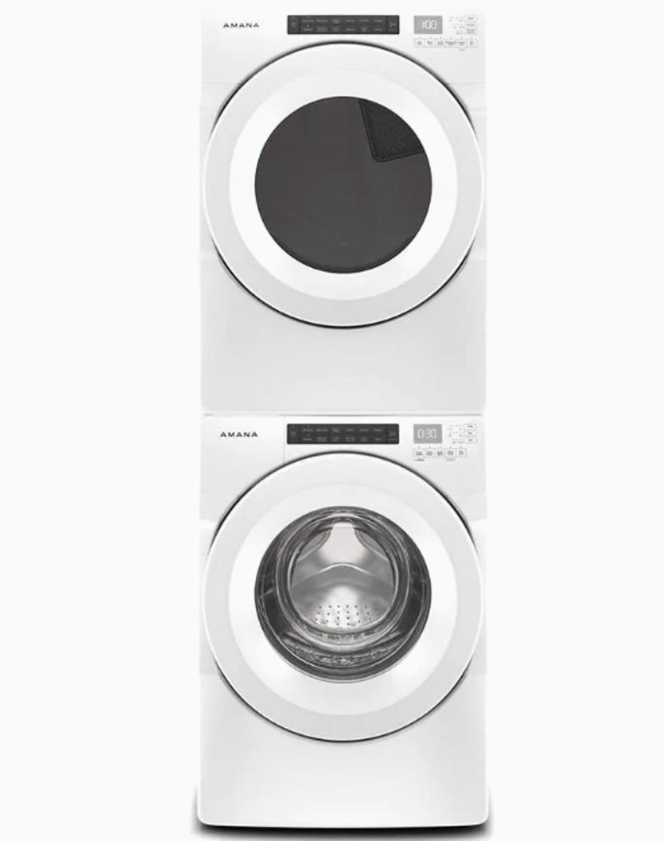 Amana High Efficiency Stackable Front-Load Washer & Dryer Set