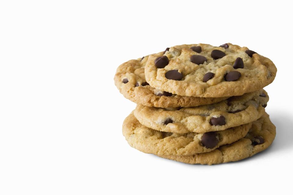 Stack of chocolate chip cookies