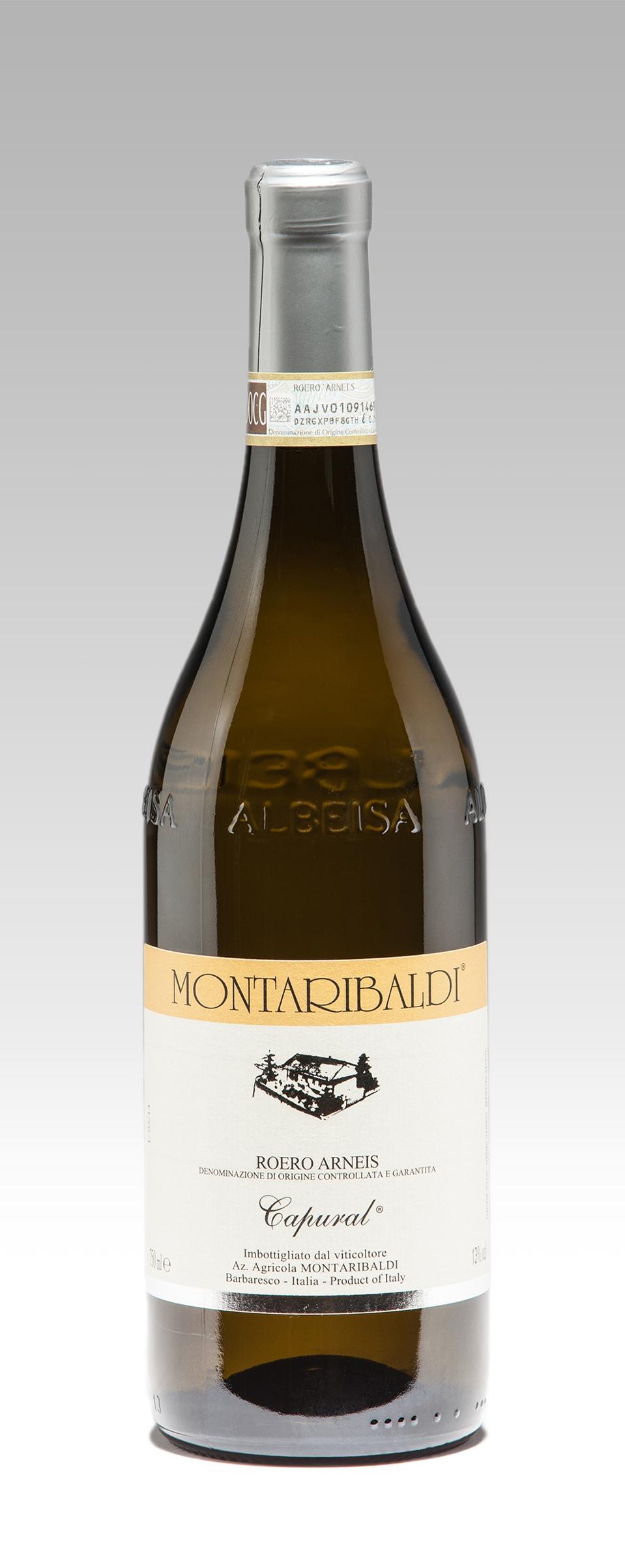 bottle of Montaribaldi Roero Arneis Capural DOCG