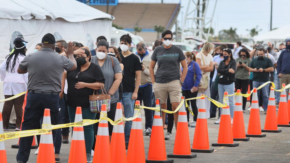 Floridians Get COVID-19 Vaccine At FEMA Vaccination Site In Miami Area