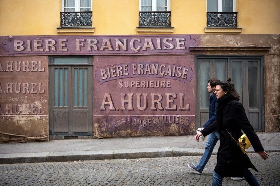 Street sets in Montmartre were abandoned during the March 2020 lockdown, leaving the area resembling 1942 Paris, complete with Nazi propaganda on the walls