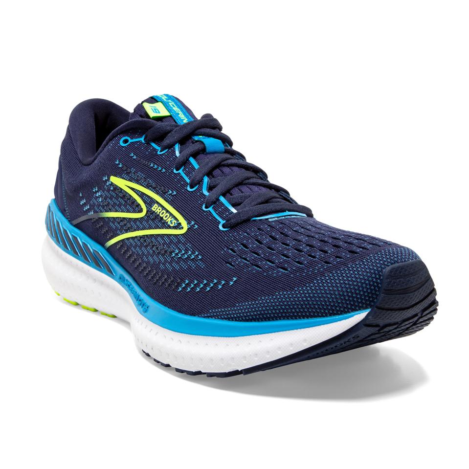 Brooks Glycerin GTS 19 running shoe in navy blue.