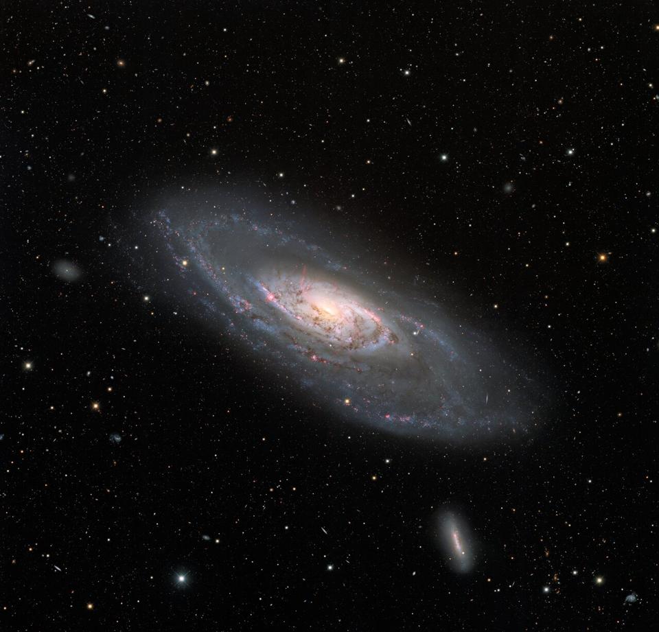 A popular target for amateur astronomers, Messier 106 can also be spotted with a small telescope in the constellation Ursa Major (the Great Bear).