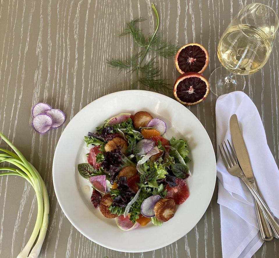 Citrus and Fennel Salad With Grilled Georges Bank Scallops