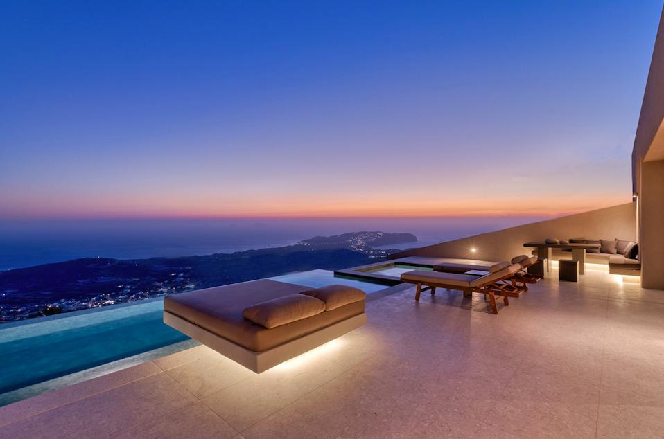 Santorini Sky's master villa comes with the highest infinity pool on the island.