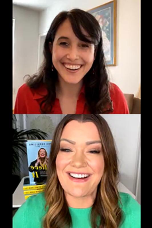 Maggie McGrath and Jamie Kern Lima speak on an Instagram Live.