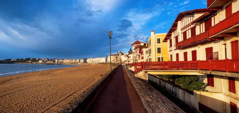 St Jean de Luz, sea side sand beach, France