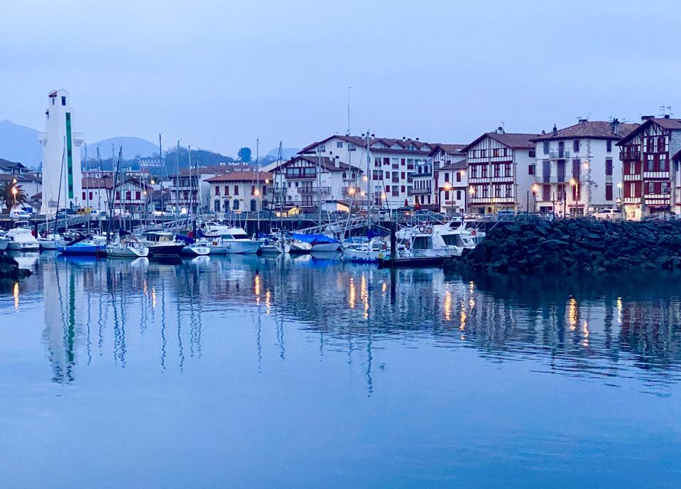 Saint-Jean-de-Luz harbor at dawn, southwest France