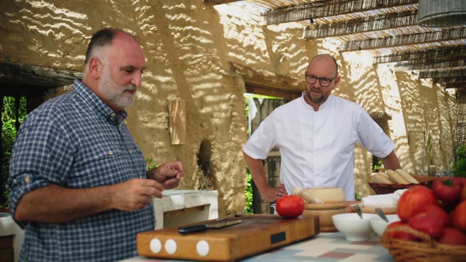 Chef José Andrés and Panera Chef Claes Petersson.
