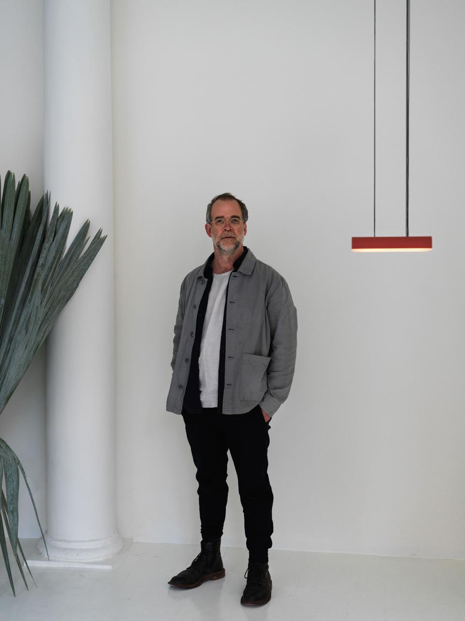 Founder and creative director Samuel Lambert in his new showroom, located in Tribeca's historic Schepp Building.