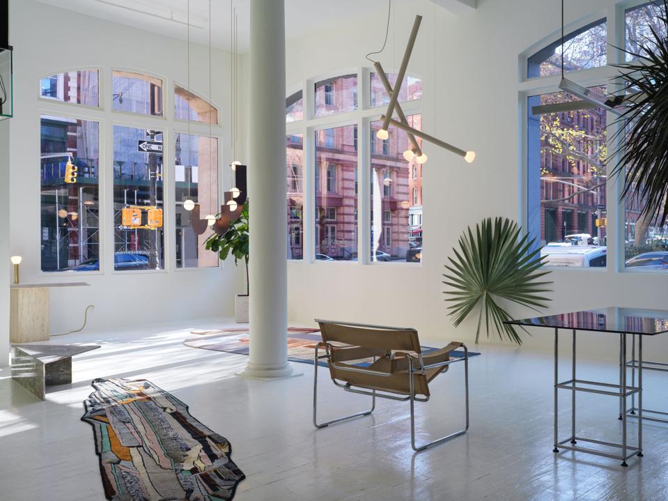 The studio enlisted Brooklyn firm re-a.d to transform the ground floor unit into a ″luminous white box.″