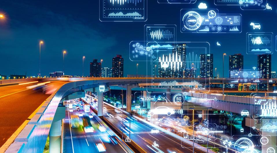 Transportation and technology concept. ITS (Intelligent Transport Systems). Mobility as a service.