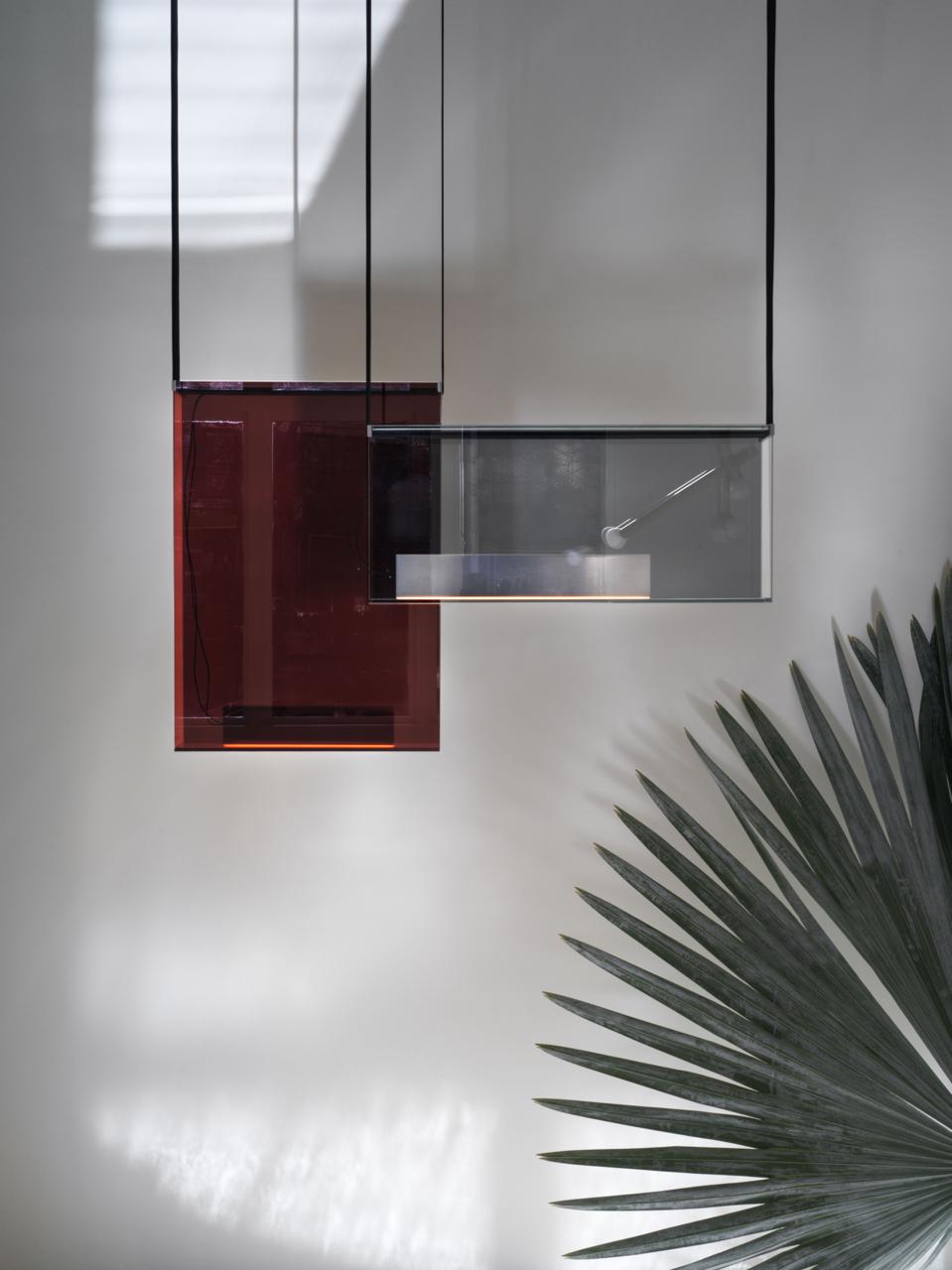 A close-up of one of the light fixtures from the Atelier line.