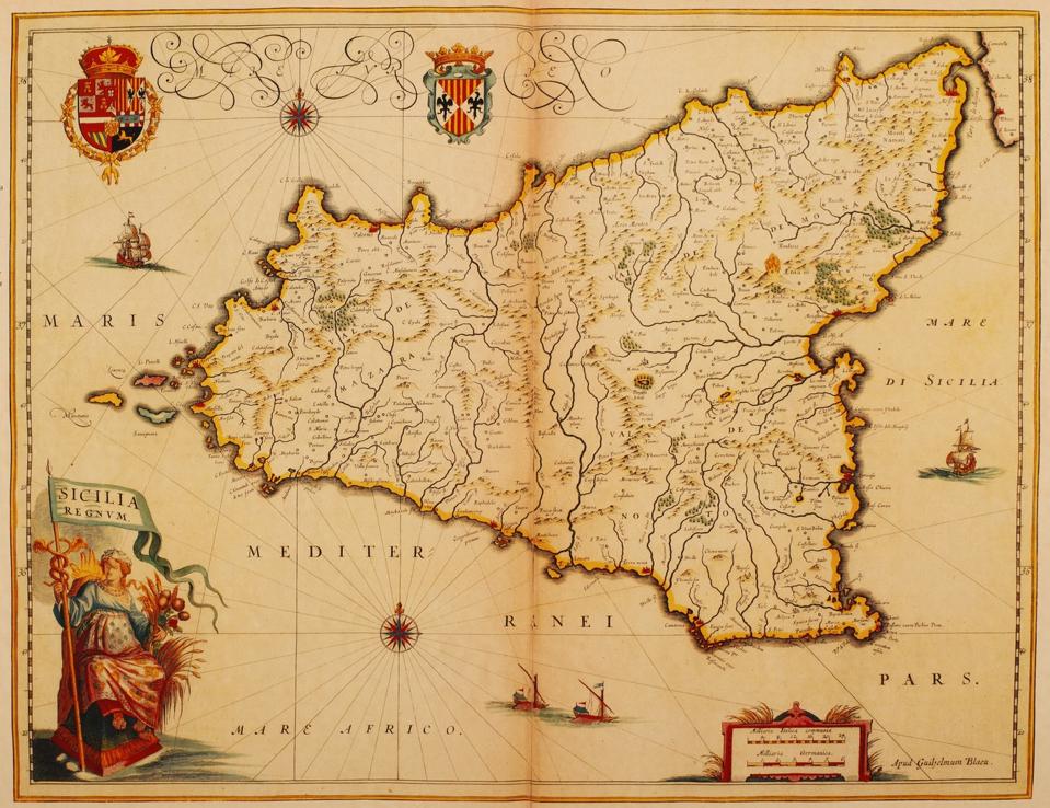 Carte de la Sicile 1635