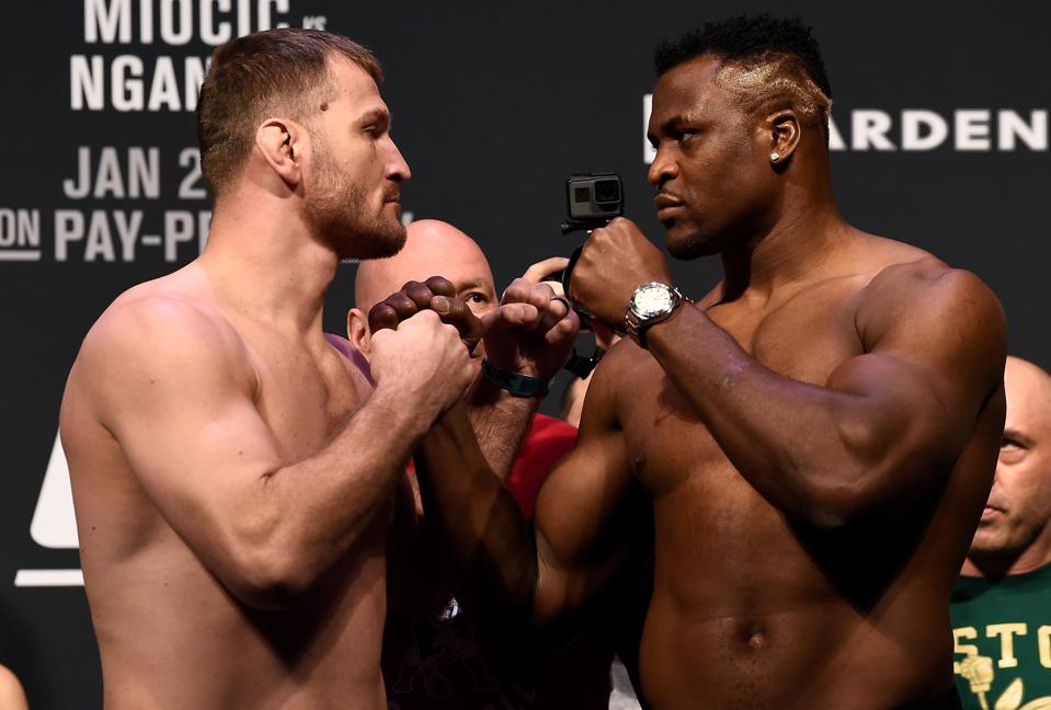 Francis Ngannou faces Stipe Miocic in the main event of UFC 260, which streams on ESPN+