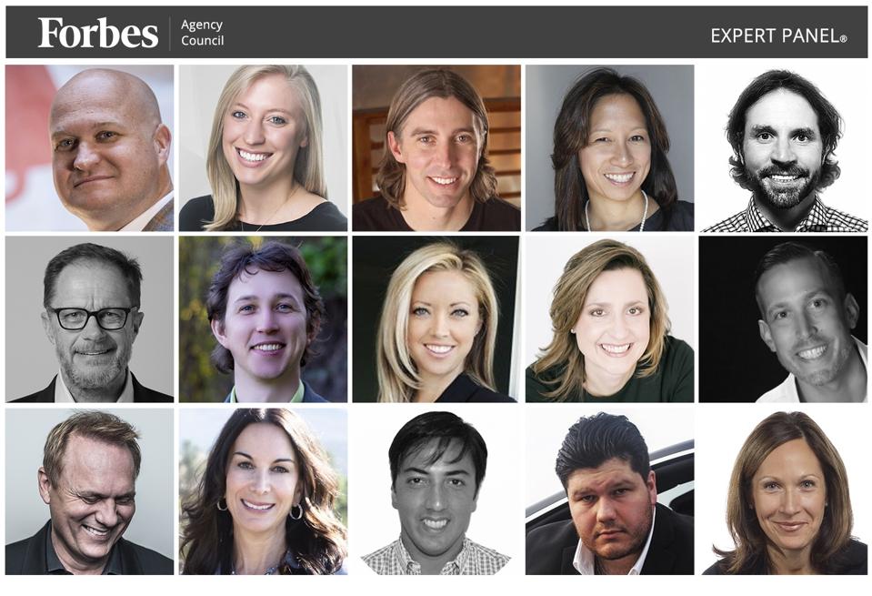 Photos of featured Forbes Agency Council members.