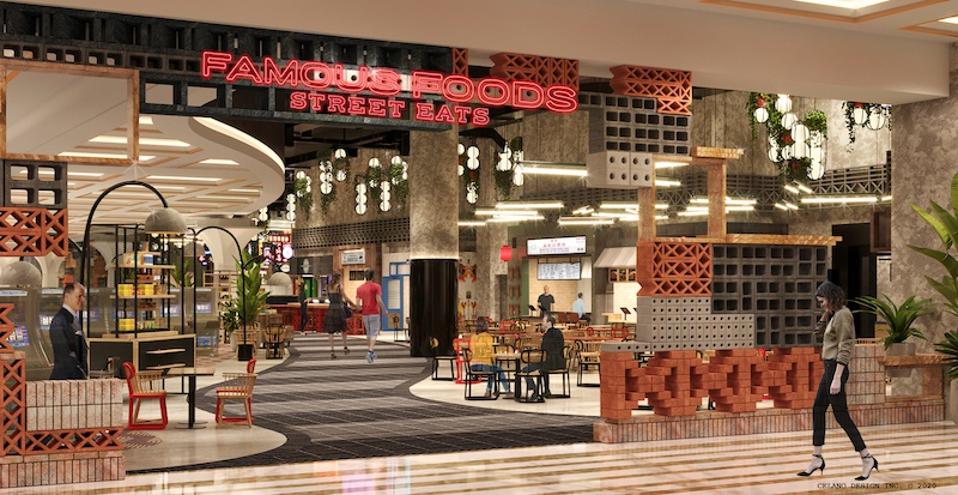″Famous Foods Street Eats″ is a dining concept based on Singapore's hawker centres.