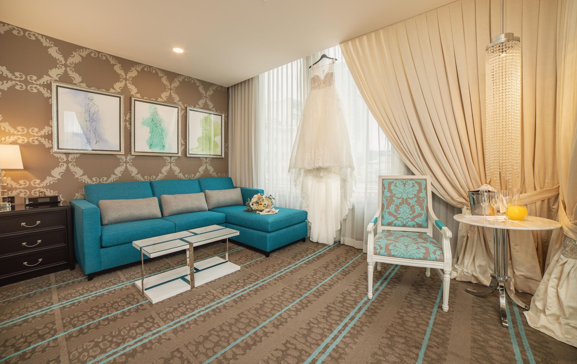 Inside the Bridal Suite Package at The Nines, which includes a 2 hour photo shoot before the couple says 'I do.'