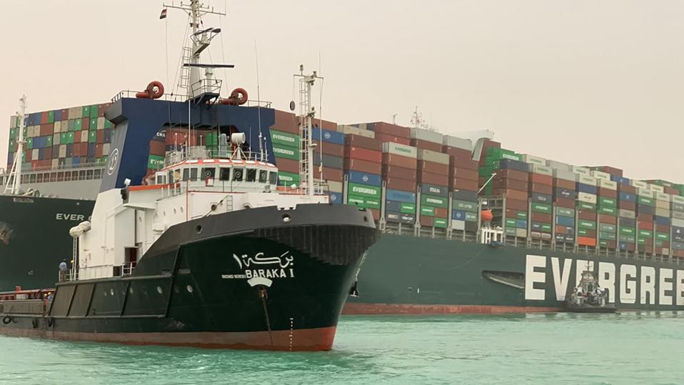 Suez Canal Remains Blocked By Grounded Container Ship