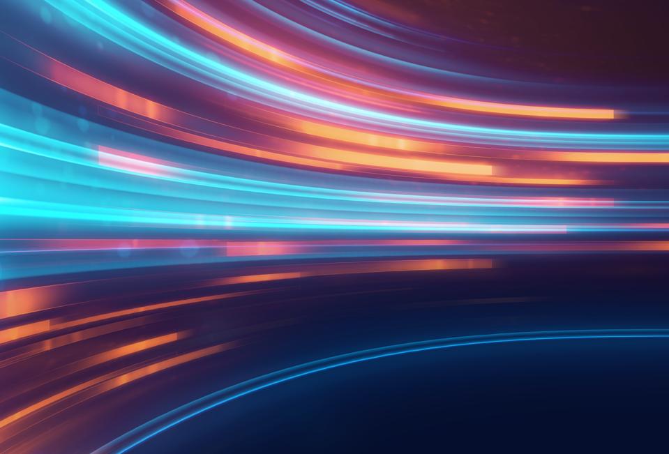 Hyperautomation: The Next Digital Frontier blue geometric shape abstract technology background