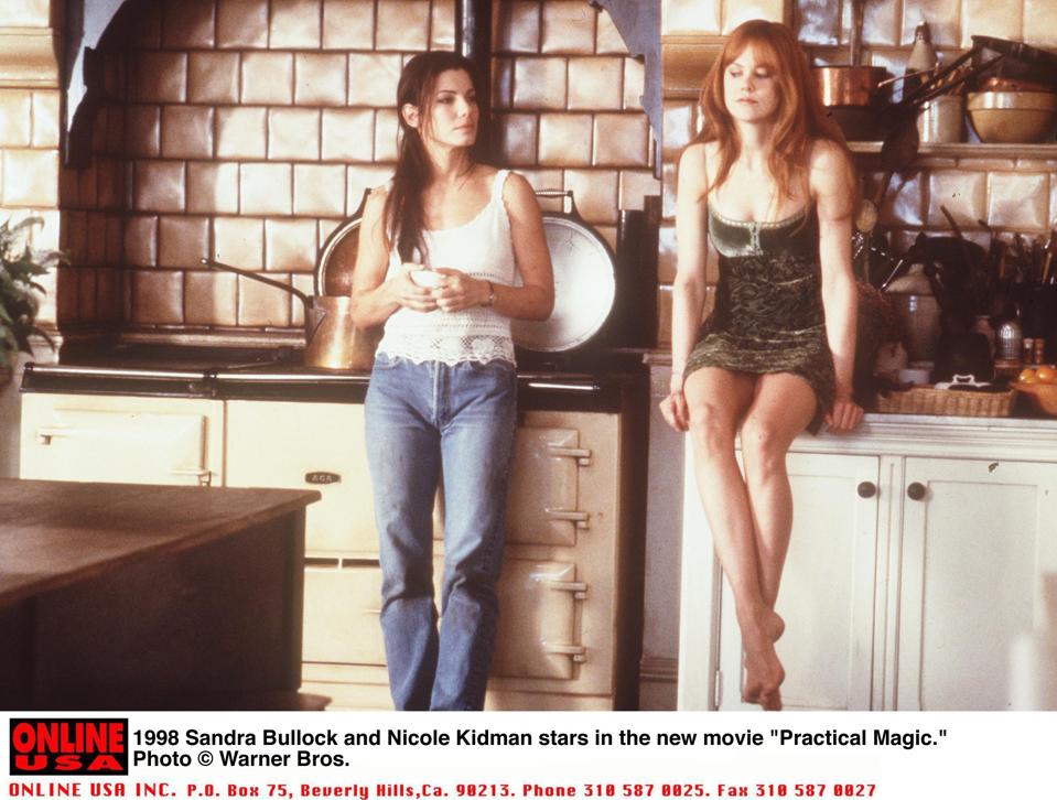 1998 Sandra Bullock and Nichole Kidman stars in the new movie ″Practical Magic.″