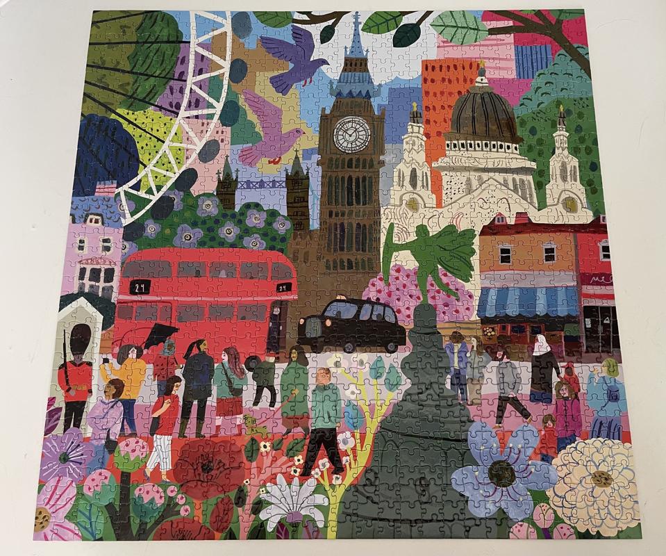 London Life, illustrated by Monica Forsberg, is one of Piece & Love by eeBoo's most popular travel puzzles.